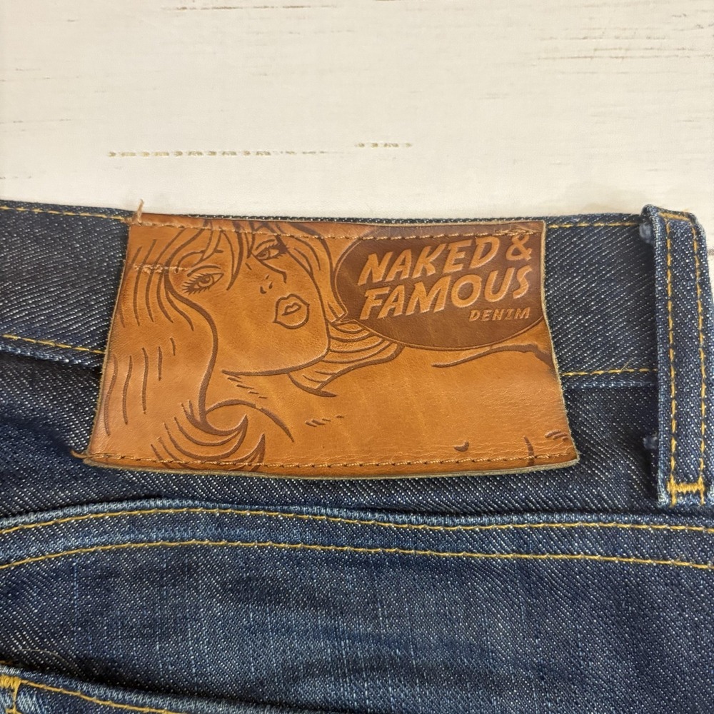 NakedFamous Jeans Skinny Guy Selvedge Mens 31x34 Left Hand Twill - Picture 5 of 16
